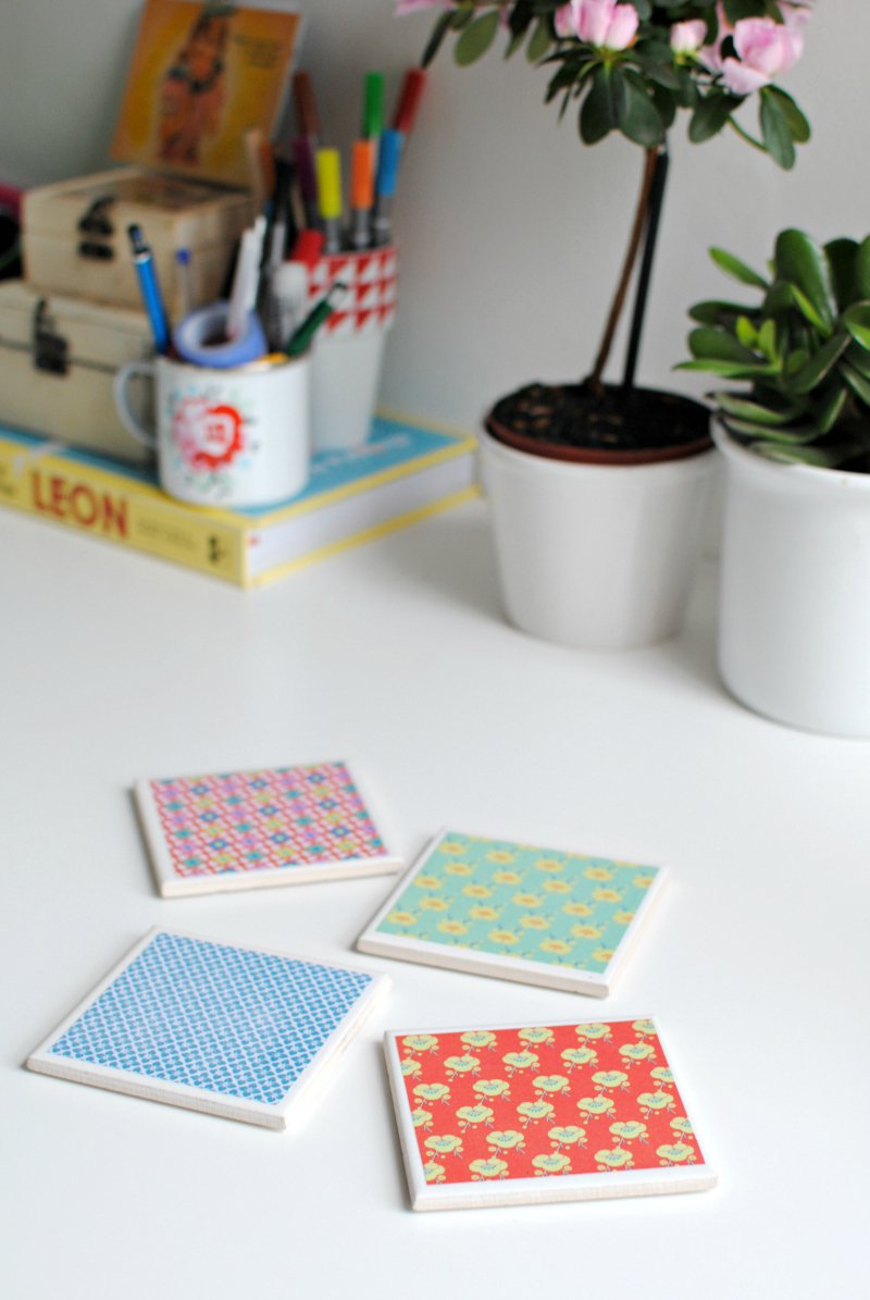 DIY: make your own tile coasters — Caroline Burke